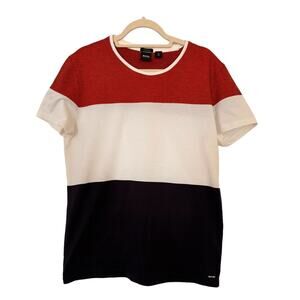 BOSS Hugo Boss - Mens Tri-Colored Texturized Tee T-Shirt - Size XL Regular Fit